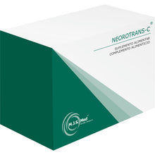 Embalagem de NEOROTRANS-C da M.J.S. Med, suplemento alimentar em caixa branca e verde, com 60 cápsulas.
