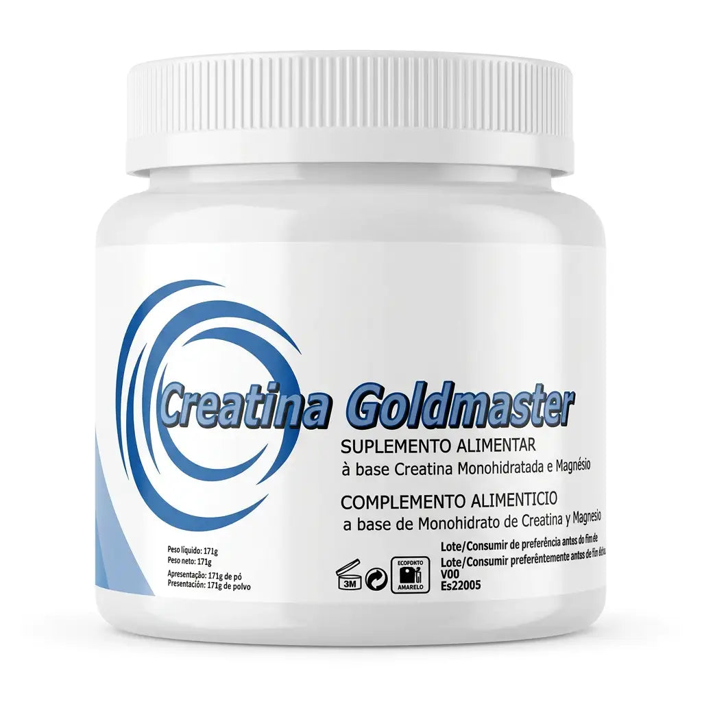 Creatina Goldmaster MJS Med suplemento em pó 150g para energia e desempenho