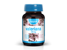 Frasco castanho de Valeriana 500 mg Naturmil, com tampa azul e rótulo azul e branco, contendo 90 comprimidos.