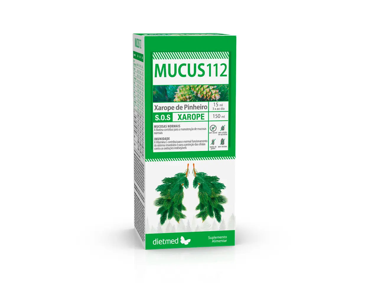 Mucus 112 Dietmed xarope para tosse e vias respiratórias 150 ml