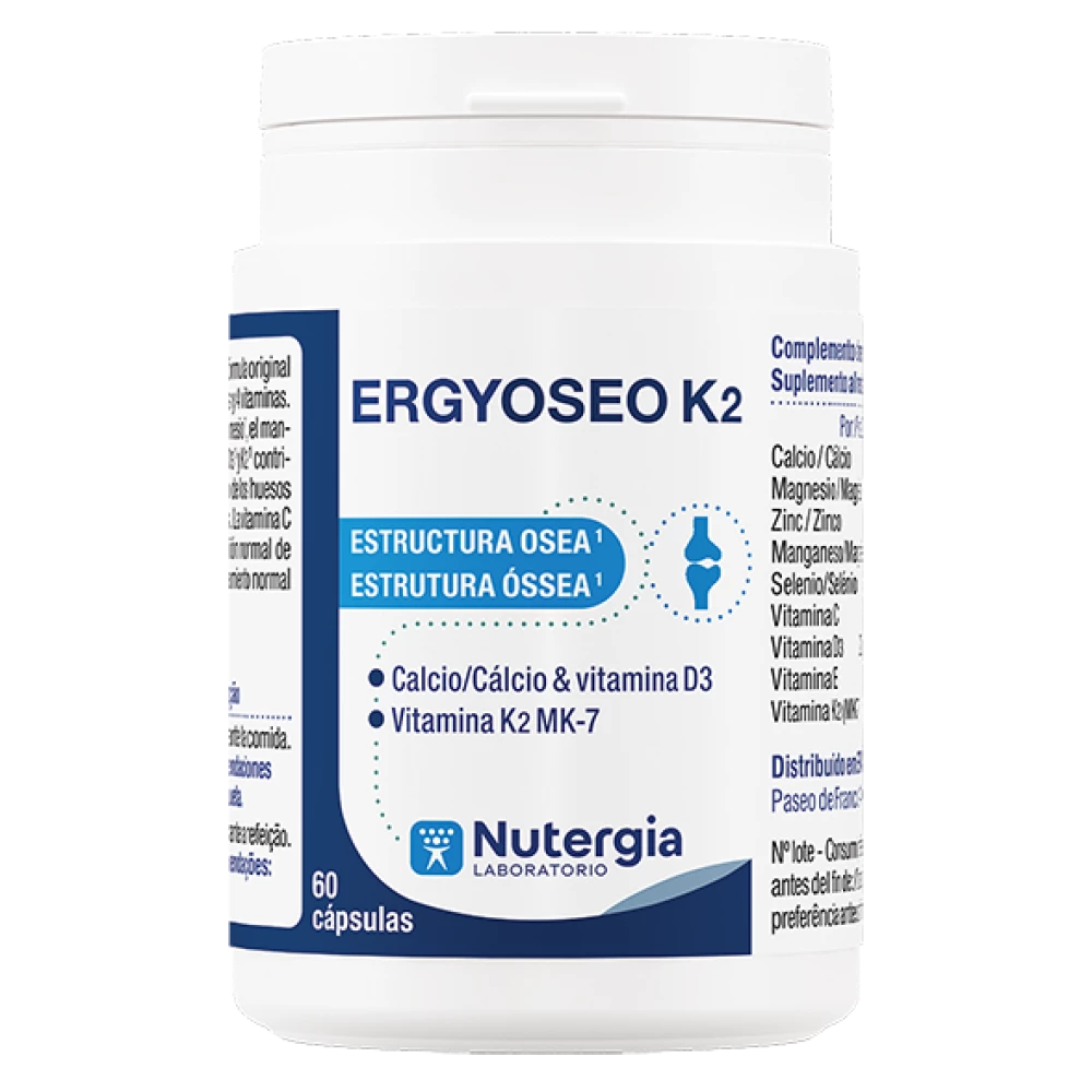 ERGYOSEO K2 Nutergia suplemento para ossos com cálcio vitamina D3 e K2 MK7